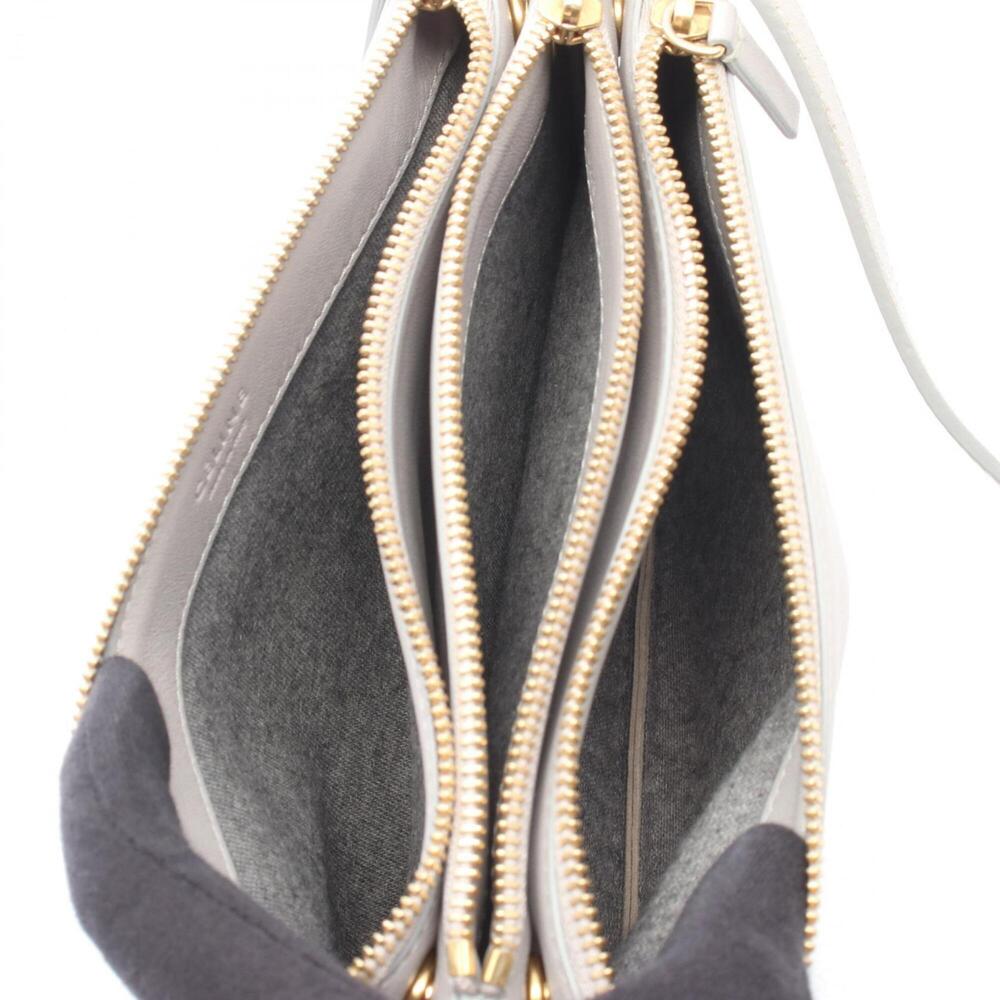 Celine Trio Small Shoulder Bag/Handbag, Leather, Women's, Gray - Picture 3 of 8